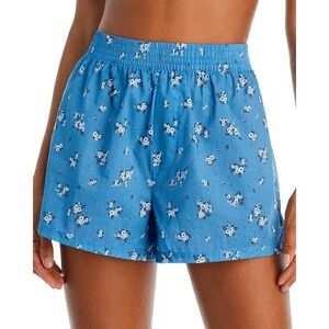 Cotton Boxer Sleep Shorts Ditsy Blue Floral PJs Lounge XS NWT Honeydew Intimates